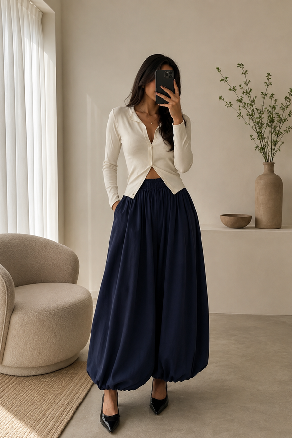 Navy Baloon Pant