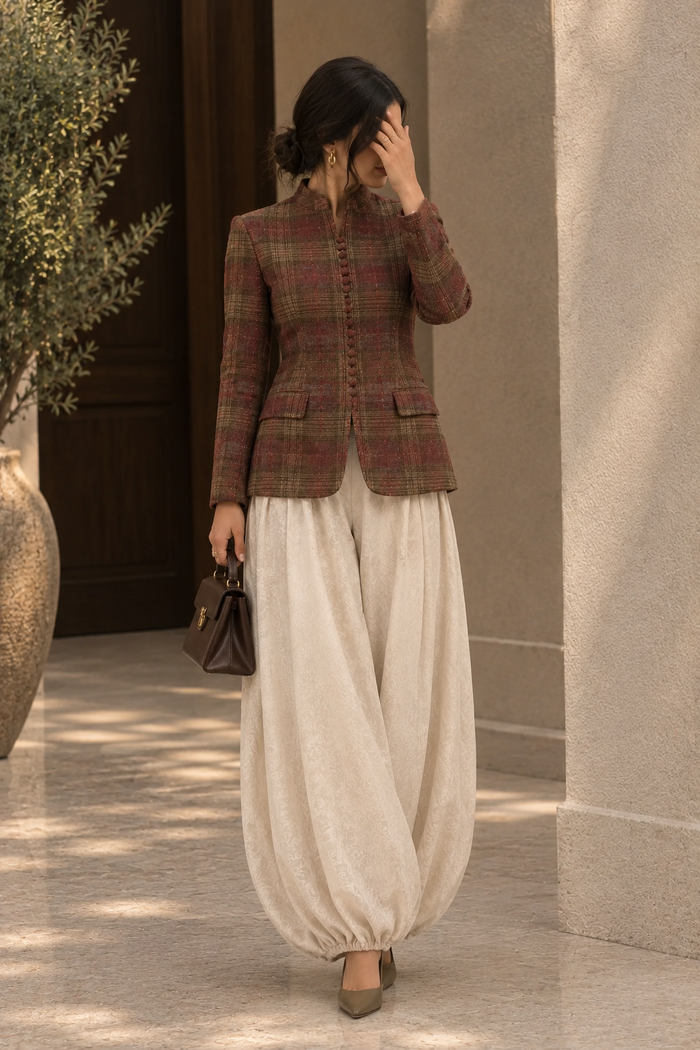 Rustwood Plaid Tailored Blazer
